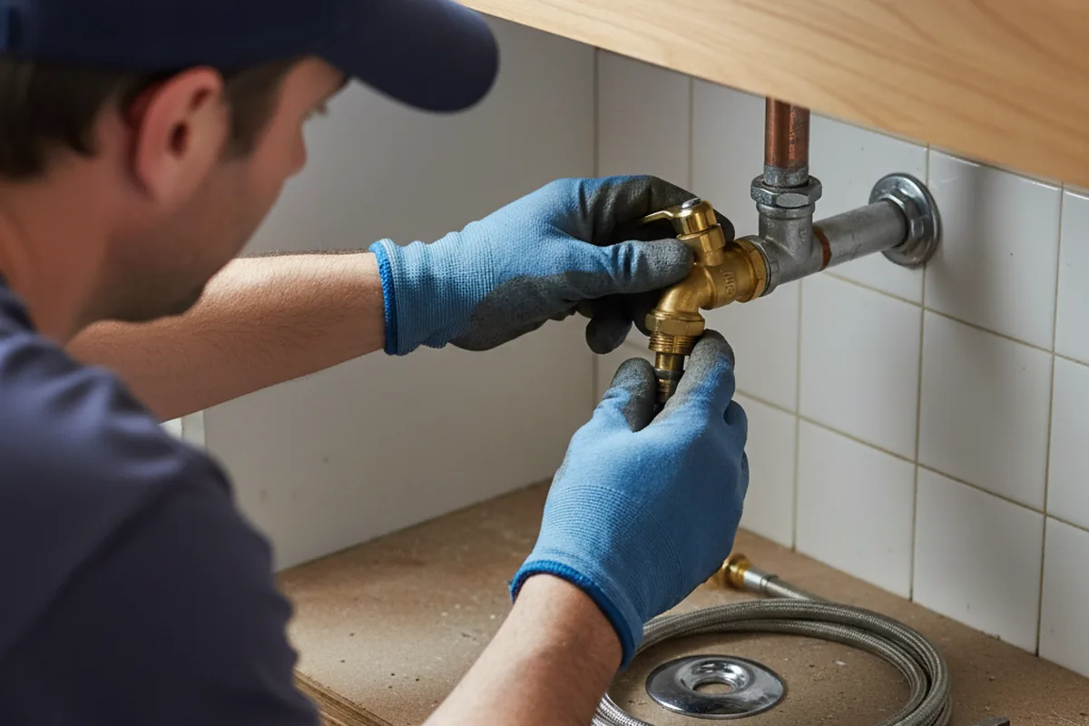 Shutoff valve and fitting work during Burst Pipe Repair in Arock